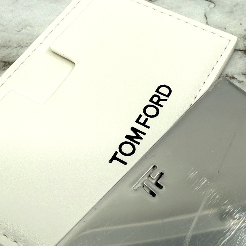 Tom Ford White Card Holder Card Mirror New - Picture 3 of 4